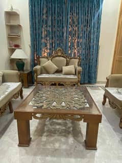 Golden Sofa Set 7 Seats