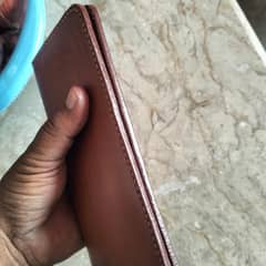 Handmade long leather wallet