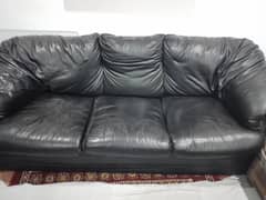 leather  3 seater sofa