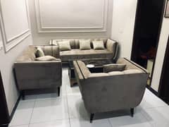 6 seater modern luxury sofa set