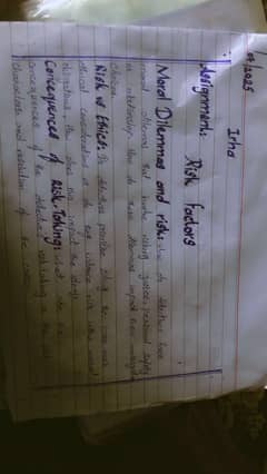 Assignment hand warniting contact
