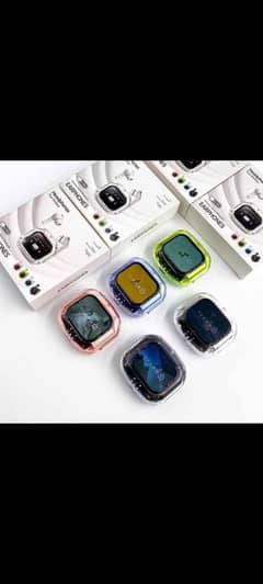 Airpods Air Maxx colorfull full LED display crystal transparent body
