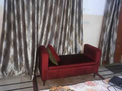 Elegant Maroon Velvet Sofa Setti