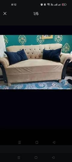 7 Seater velvet sofa set for sale