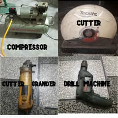 all Japan products compressor, cutter, grander cutter, drill machine