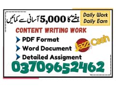 Part Time Full Time Job / Typing job/Data Entry Job /Assignment Job