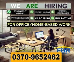 Part Time Full Time Job / Data Entry Job / Typing job / Assignment Job