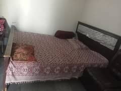 double bed and leather sofa for sale