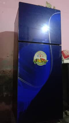 Blue colour refrigerator with Glass door