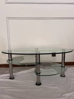 Used Stylish glass center table-modern design-great condition.