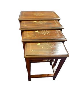 4 PiceWooden Desgin Coffee Nesting  Table