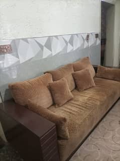 5 seater sofa with tables