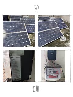 1kw invter with battery with solar panel  03046676594 call