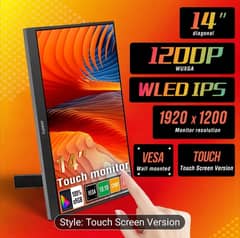 Anmite Touch Screen Portable Monitor 14” Touchscreen - True Colors