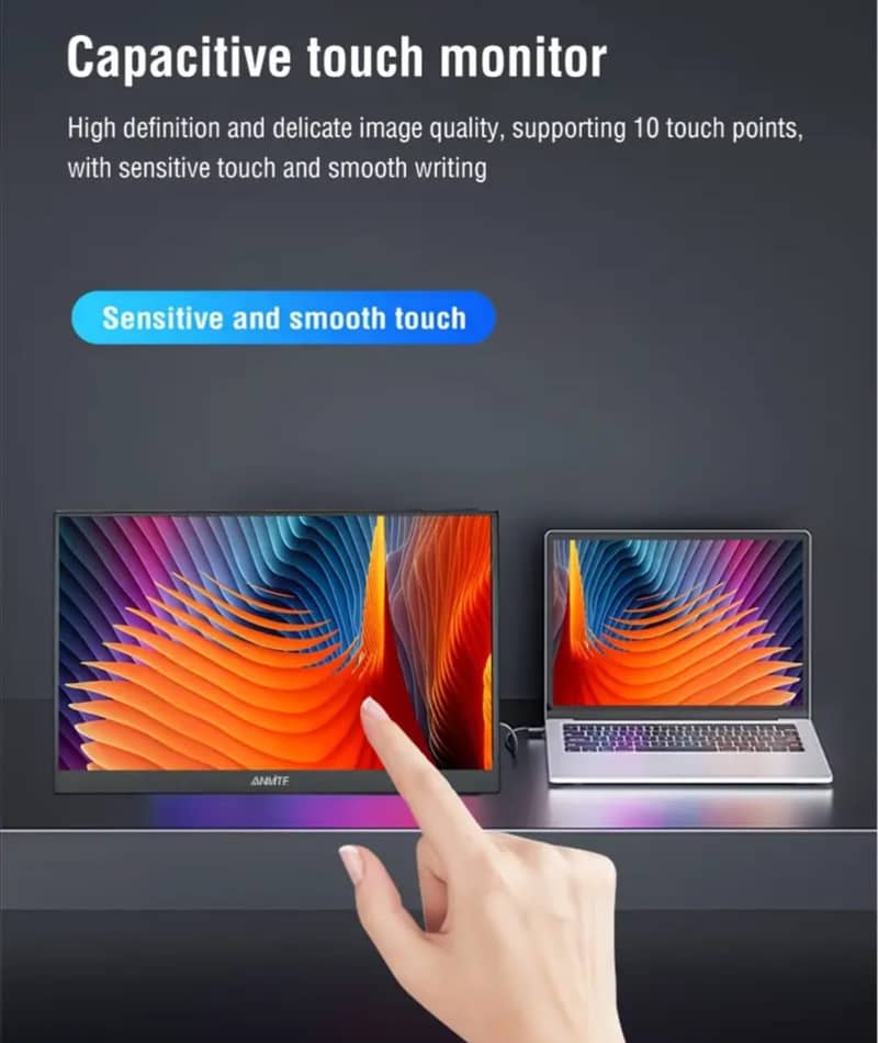 Anmite Touch Screen Portable Monitor 14” Touchscreen - True Colors 17