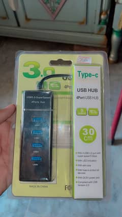 Type C to 4 Usb port hub 10/10 condition