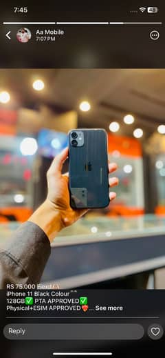 iPhone 11 Dual Pta Approved 128 Gb 99% Health 10/9.6 Condition