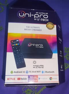 uni-pro 4k ultra HD android TV box almost new
