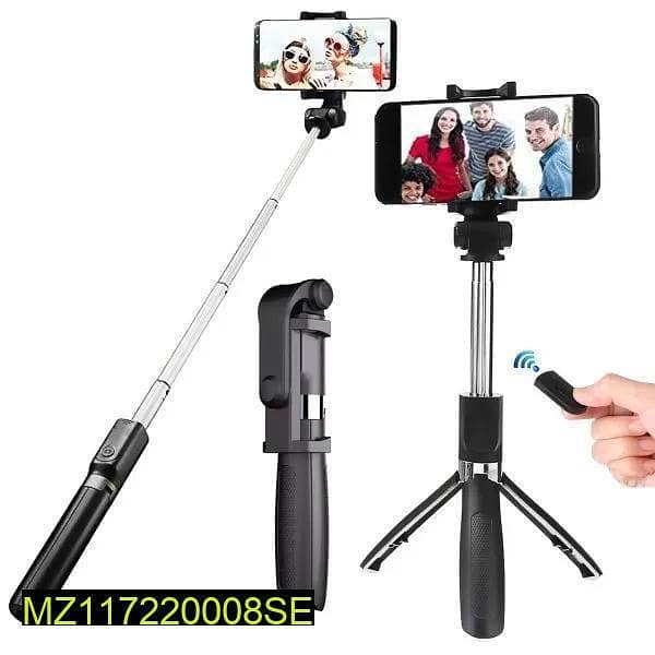 3-in-1 Bluetooth Selfie Stick with Tripod & Remote Control* 5