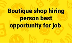 boutique shop required saleman
