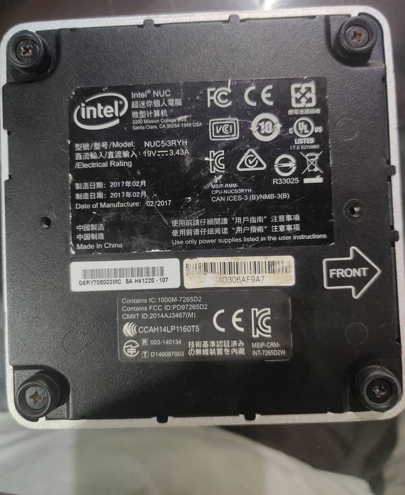Intel NUC mini PC Core I3 5Th. Generation 4