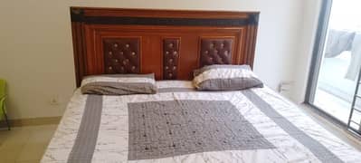 double bed with spring mattres