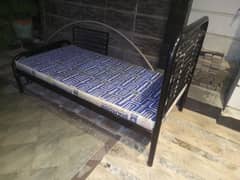 Single Iron Bed with Mattress