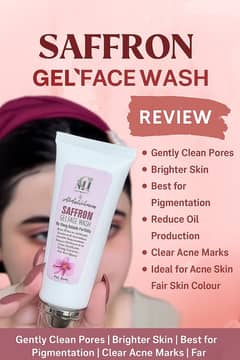 Saffron extract face wash for whitening
