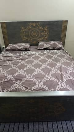Wooden Bed with Mattress – For Sale