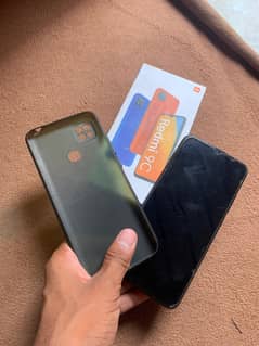 Redmi 9c with box and charger