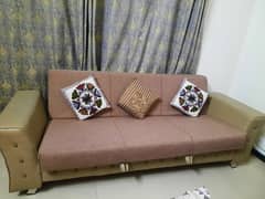 Sofa cum Bed with storage under the seat, 9/10 condition