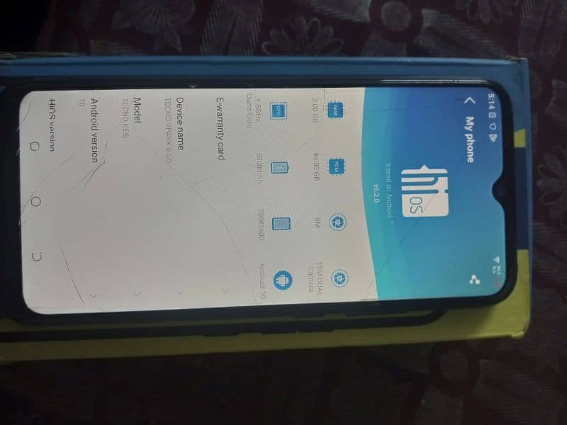 Tecno Spark 6 Go with box PTA Approved 0