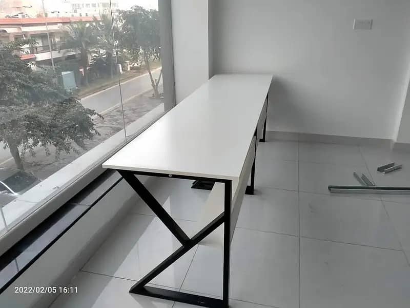 Modern K-shape computer and study table, office table, desktop table 3