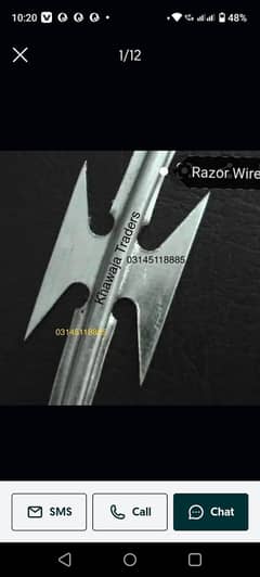 Home Security Razor Blade Wire Chainlink Fence Spike Concertina Barbed