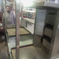 shawarma machine and burger counter and hot plate