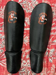 Pure leather MMA shin pads