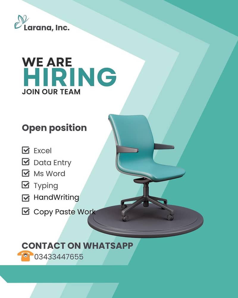 Simple typing job Ms word, Excel home base working for males & females 0