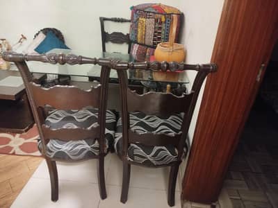 Dining table set with six chairs for sale