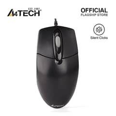 A4Tech OP-720S Wired Silent Click Mouse | Black