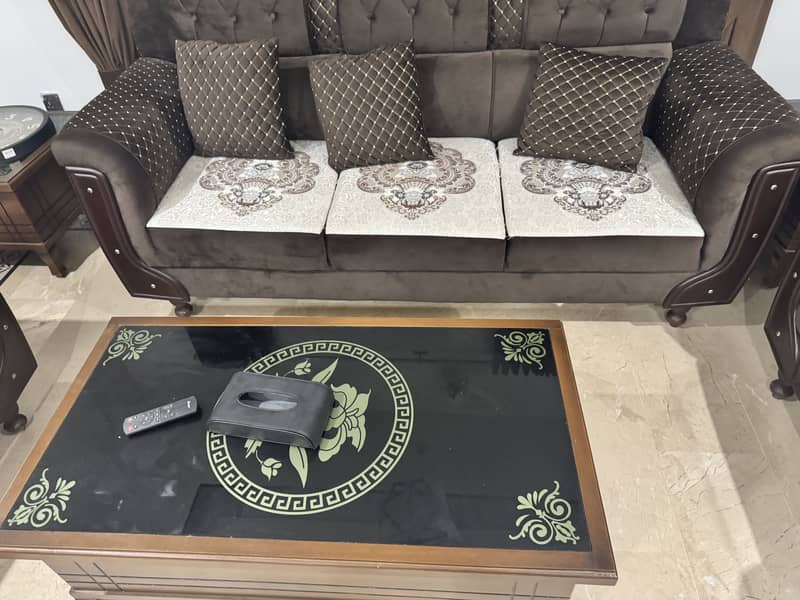 Sofa Set 7 Seater With 3 Tables 0