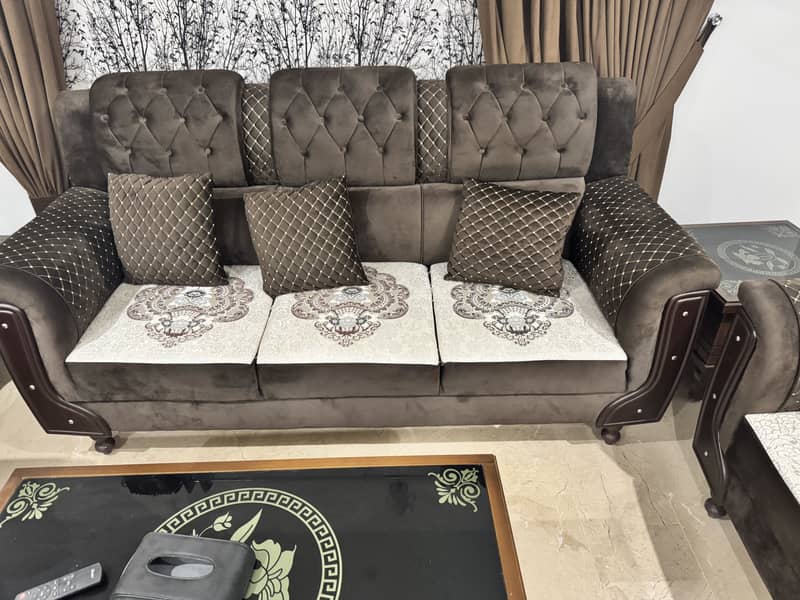Sofa Set 7 Seater With 3 Tables 3