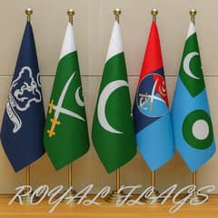 Army Flag | Air Force Flag | CEO Office Table Flag | Golden Poles