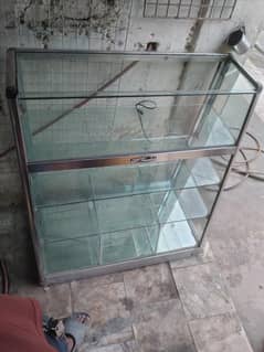 counter show case aluminium silver