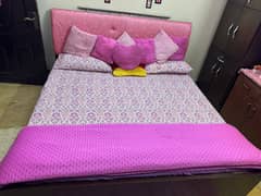 New condition bed with dressing and 5 door wardrobe urgent for sell