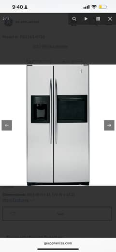 GE Refrigerator with Refreshment Center