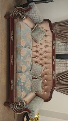 7 seater golden sofa buetifull sofa set