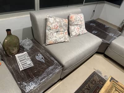 Hayat Furniture 13 seater Sheesham Wood Sofa Set – Reupholstered