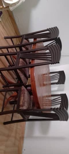 6 chairs with dining table