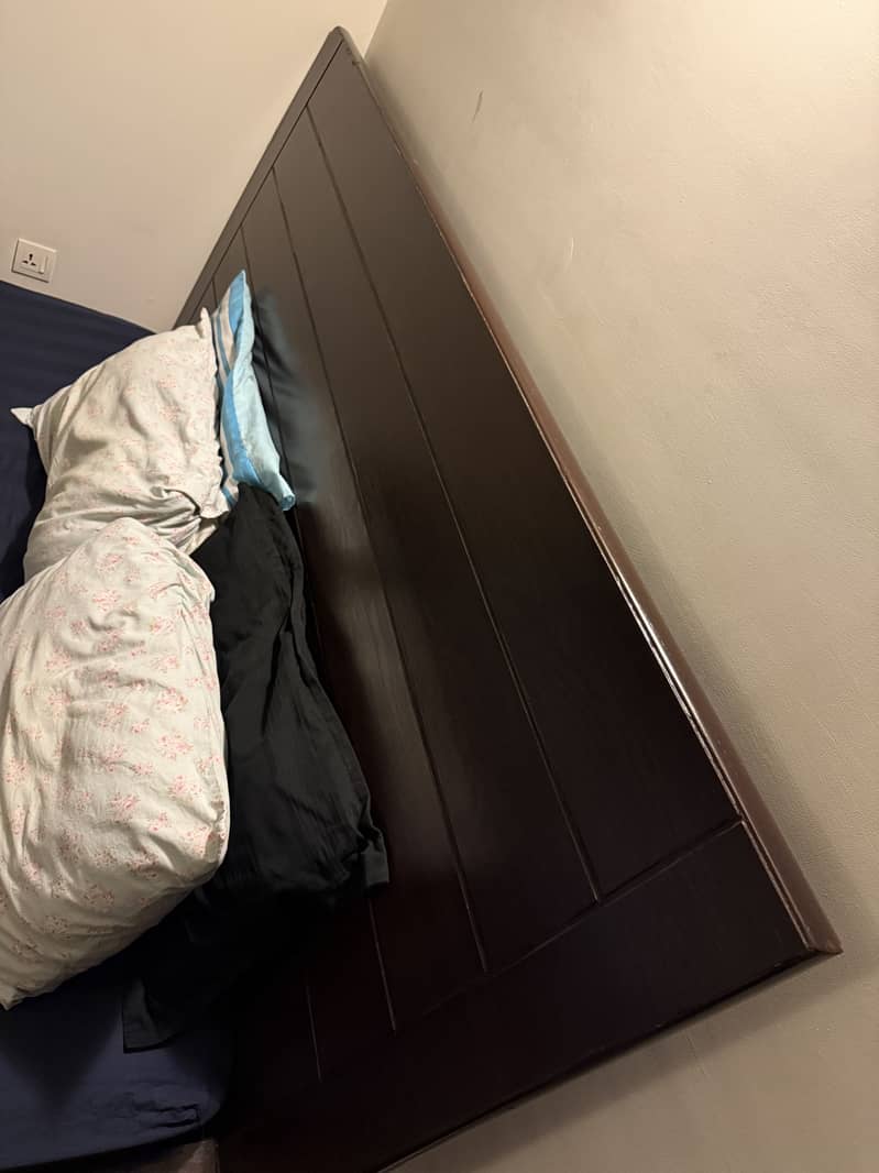 Low Height Bed with Side Tables (without mattress) 0