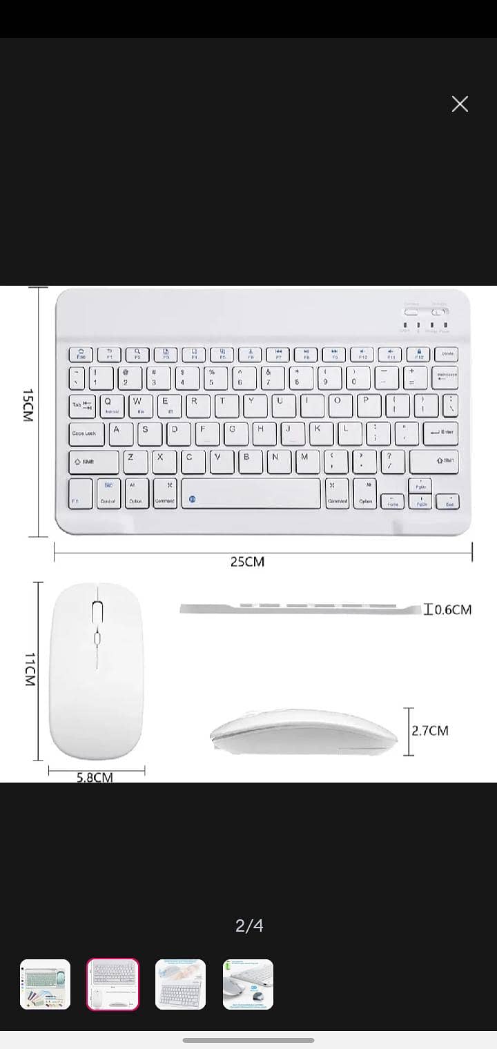 Werless keyboard and mouse combo chargeable 1